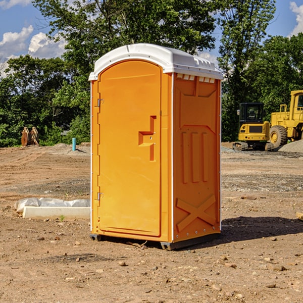 can i customize the exterior of the porta potties with my event logo or branding in Portage